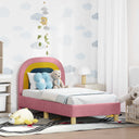 vidaXL Peuterbedframe met hoofdboard Crèmekleurig 70 x 140 cm Fluweel