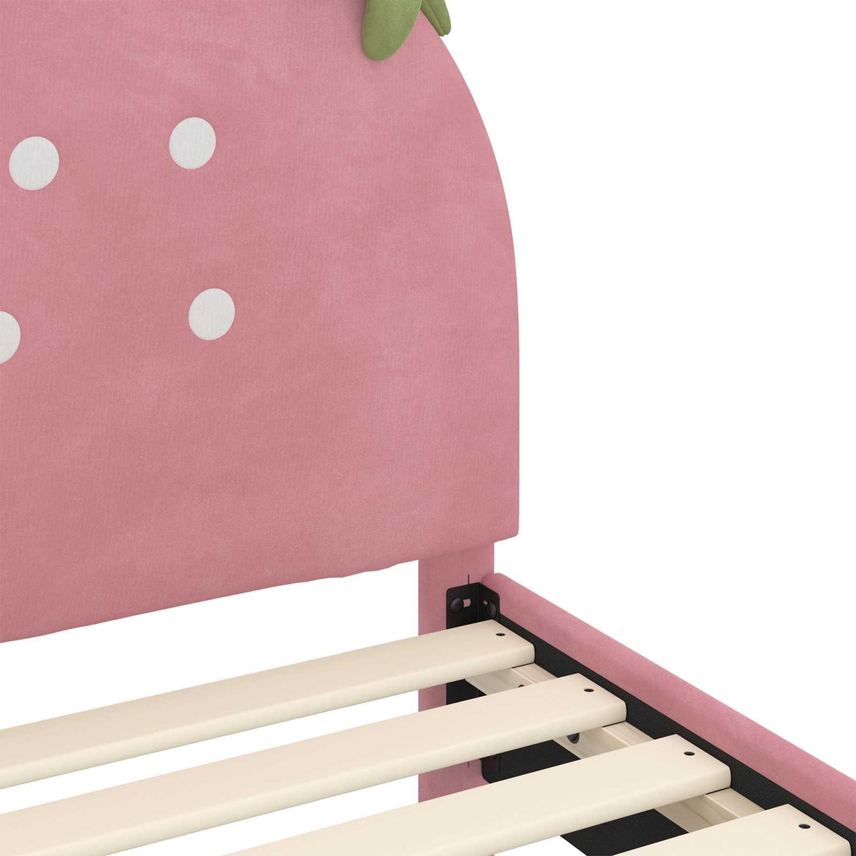 vidaXL Peuterbedframe met hoofdboard Roze 70 x 140 cm Fluweel