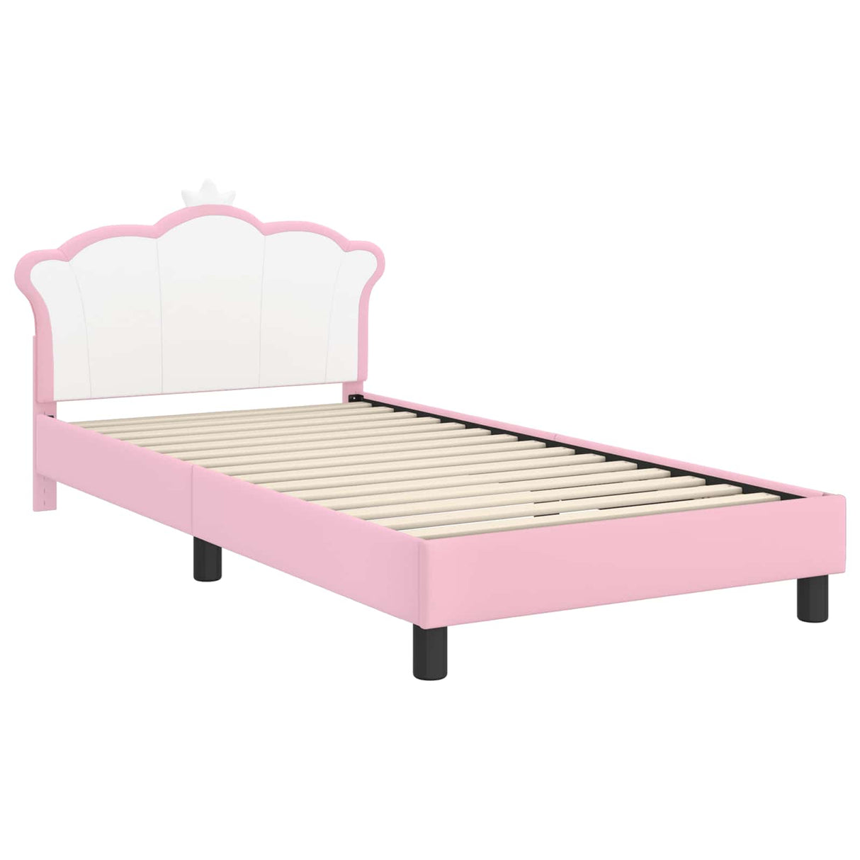 vidaXL Kinderen bedframe met hoofdboard Roze 80 x 200 cm PU