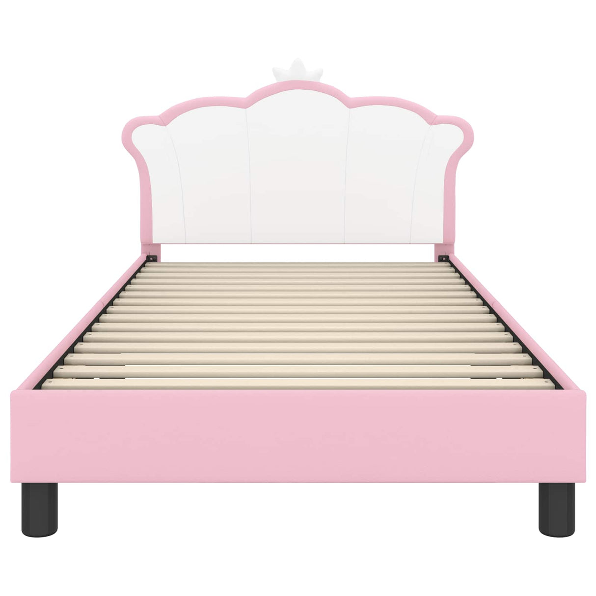 vidaXL Kinderen bedframe met hoofdboard Roze 80 x 200 cm PU
