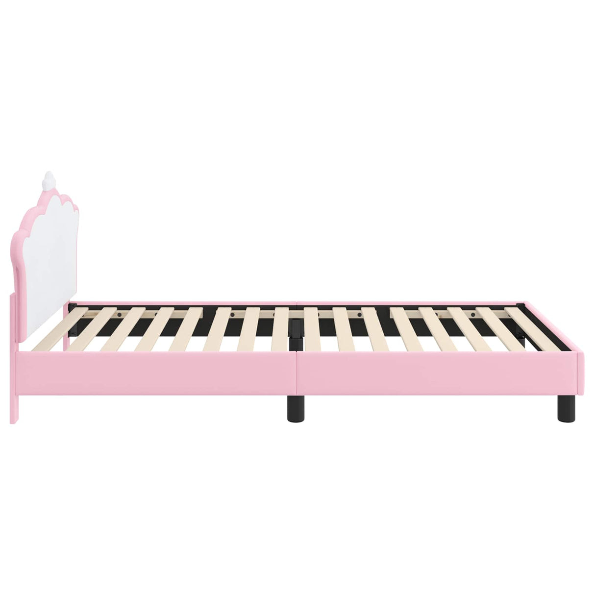 vidaXL Kinderen bedframe met hoofdboard Roze 80 x 200 cm PU