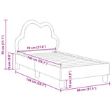 vidaXL Peuterbedframe met hoofdboard Roze 70 x 140 cm PU