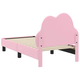 vidaXL Peuterbedframe met hoofdboard Roze 70 x 140 cm PU