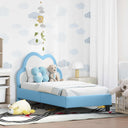 vidaXL Peuterbedframe met hoofdboard Roze 70 x 140 cm PU