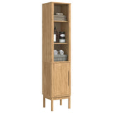 vidaXL Badkamer Hoge Kast met plank FLORO Wasbruin 35 x 30 x 160 cm