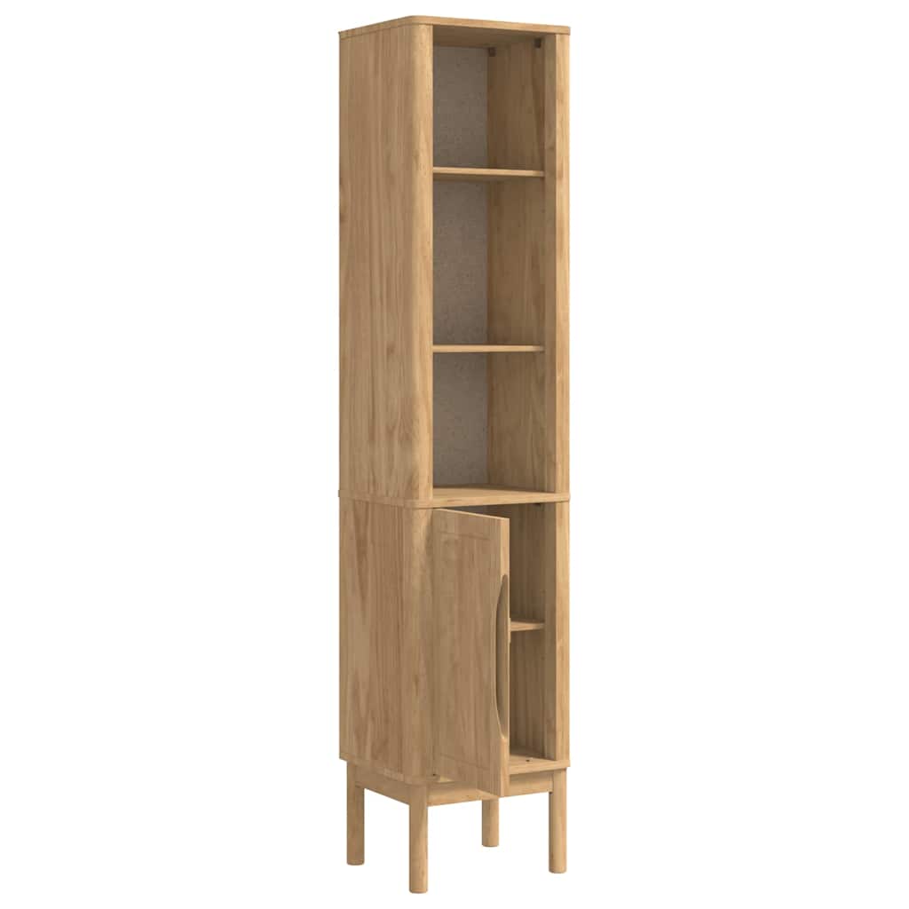 vidaXL Badkamer Hoge Kast met plank FLORO Wasbruin 35 x 30 x 160 cm