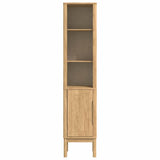 vidaXL Badkamer Hoge Kast met plank FLORO Wasbruin 35 x 30 x 160 cm