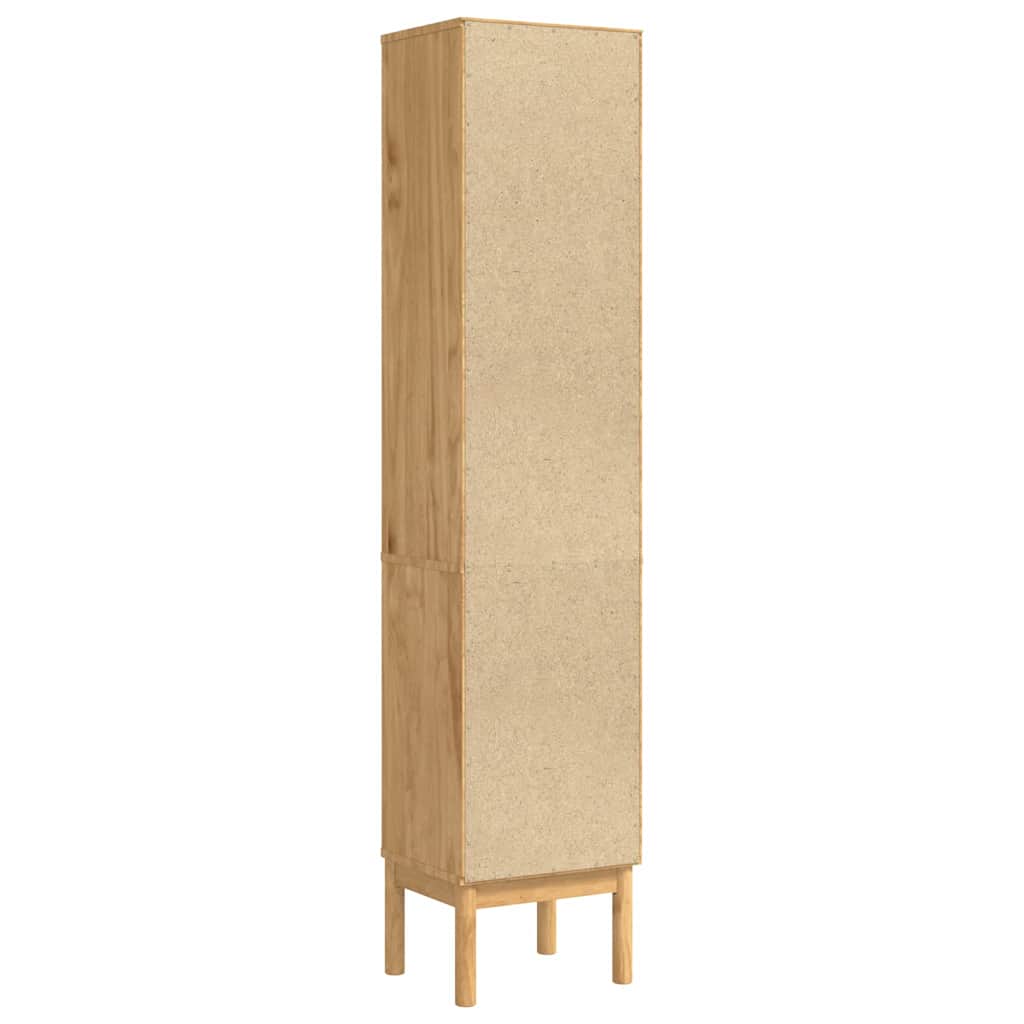 vidaXL Badkamer Hoge Kast met plank FLORO Wasbruin 35 x 30 x 160 cm