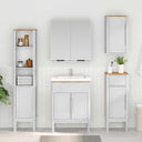 vidaXL Badkamer Hoge Kast met plank FLORO Wasbruin 35 x 30 x 160 cm
