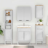 vidaXL Badkamer Hoge Kast met plank FLORO Wasbruin 35 x 30 x 160 cm