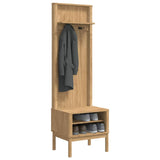 vidaXL hal kast FLORO Wasbruin 50 x 40 x 158 cm Massief vurenhout
