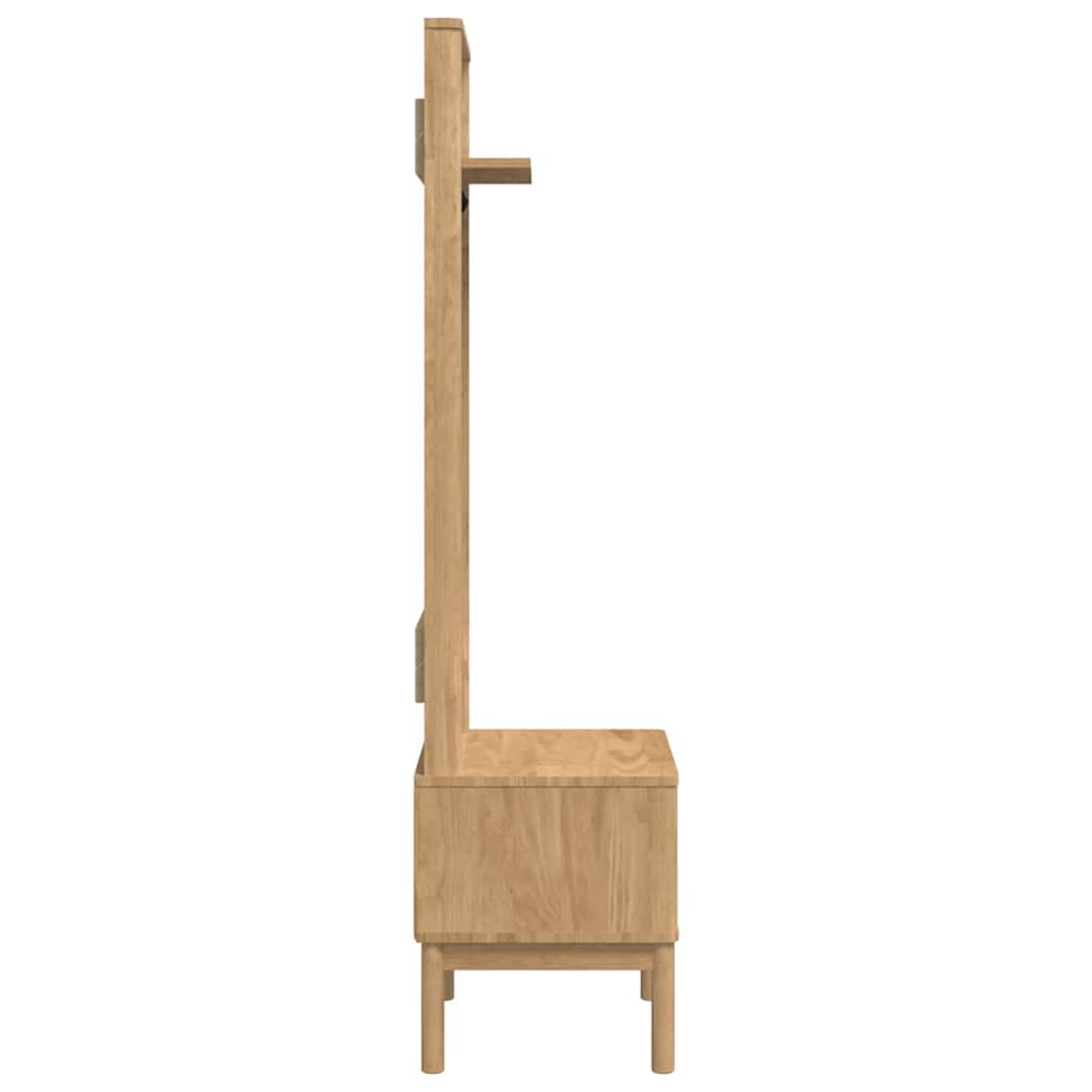 vidaXL hal kast FLORO Wasbruin 50 x 40 x 158 cm Massief vurenhout
