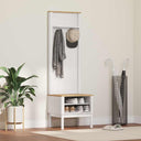 vidaXL hal kast FLORO Wasbruin 50 x 40 x 158 cm Massief vurenhout