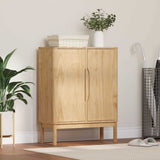 vidaXL Dressoir FLORO Wasbruin 70 x 30 x 70,5 cm Massief vurenhout