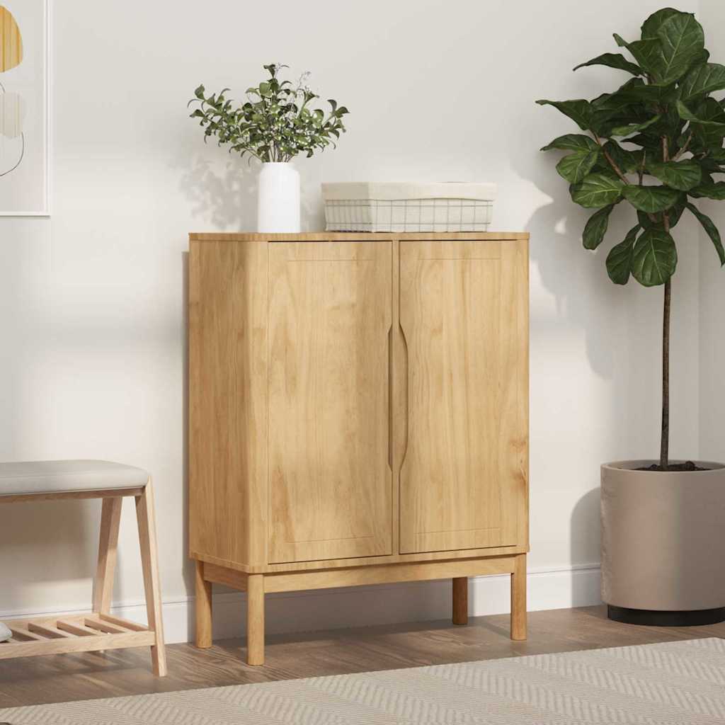 vidaXL Dressoir FLORO Wasbruin 70 x 30 x 70,5 cm Massief vurenhout