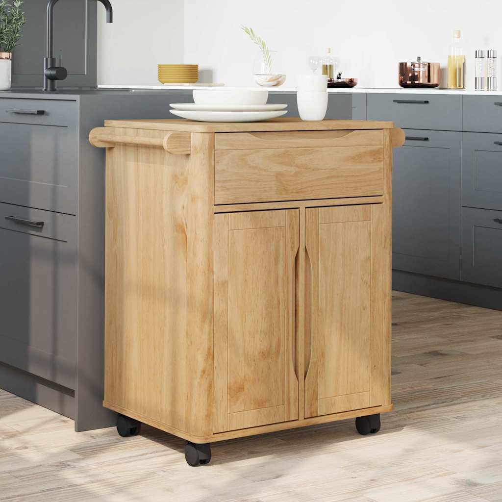 vidaXL Keuken Trolley FLORO Wasbruin 72,5 x 45 x 80 cm