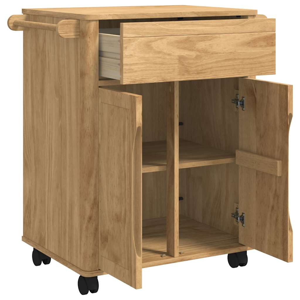 vidaXL Keuken Trolley FLORO Wasbruin 72,5 x 45 x 80 cm
