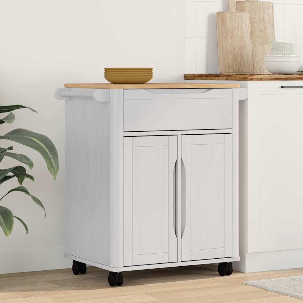vidaXL Keuken Trolley FLORO Wasbruin 72,5 x 45 x 80 cm