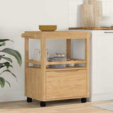 vidaXL Keuken Trolley FLORO Wasbruin 72,5 x 45 x 80 cm