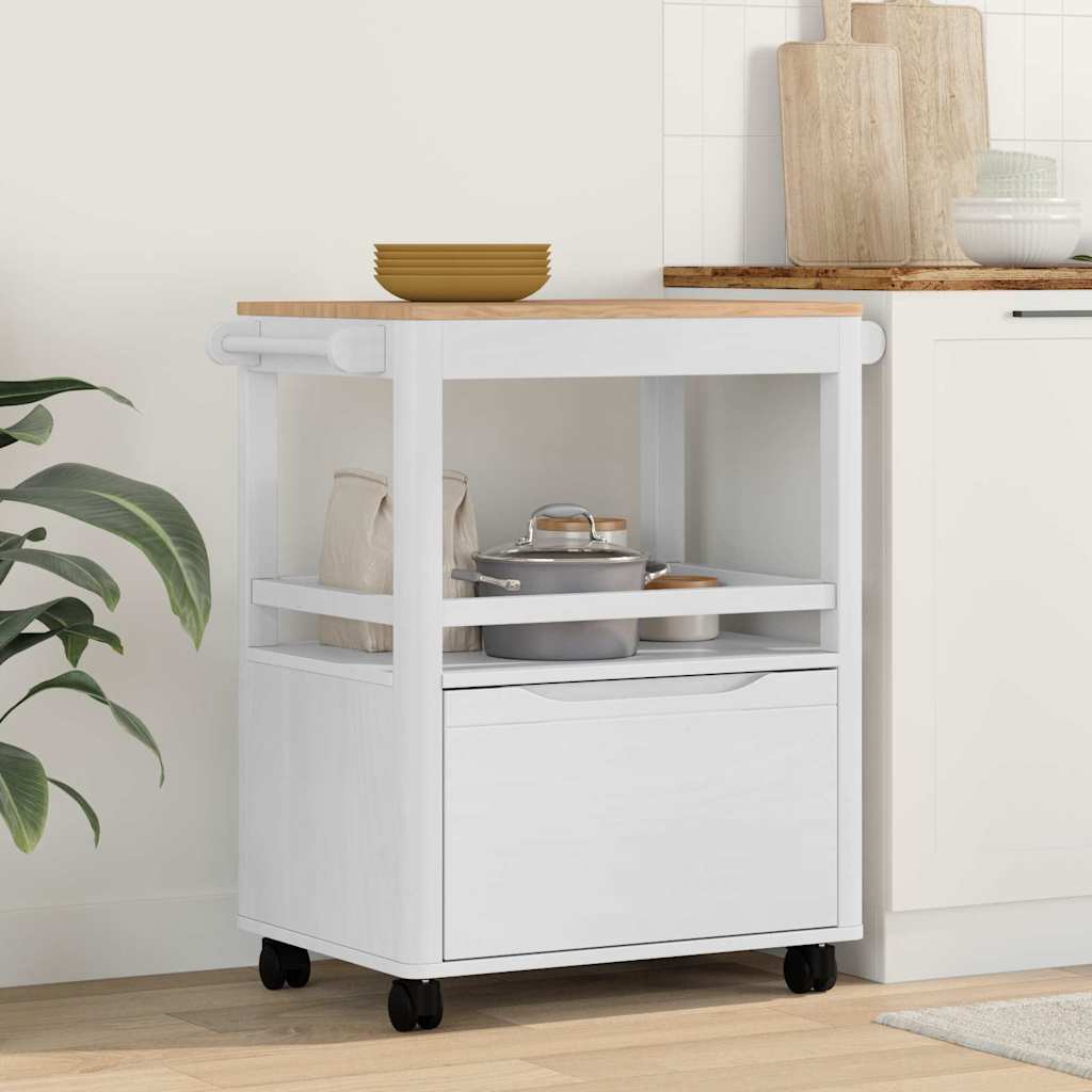 vidaXL Keuken Trolley FLORO Wasbruin 72,5 x 45 x 80 cm