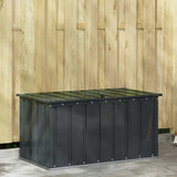 vidaXL Tuinopslagdoos Zwart 101 x 56,5 x 50 cm Staal