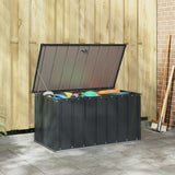 vidaXL Tuinopslagdoos Zwart 101 x 56,5 x 50 cm Staal