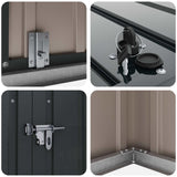 vidaXL Garden Storage Box Black 101.5 x 57 x 100.5 cm Steel