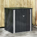 vidaXL Garden Storage Box Black 101.5 x 57 x 100.5 cm Steel