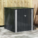 vidaXL Garden Storage Box Black 101.5 x 57 x 100.5 cm Steel