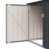 vidaXL Tuinopslagdoos Zwart 151,5 x 82 x 110,5 cm Staal