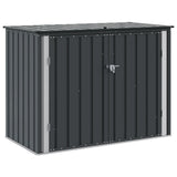 vidaXL Tuinopslagdoos Zwart 151,5 x 82 x 110,5 cm Staal