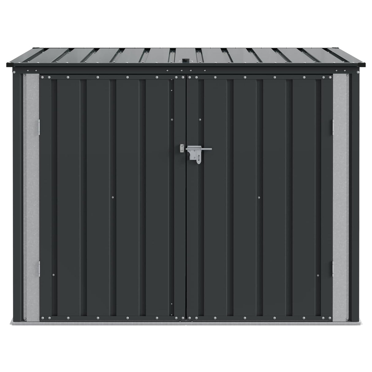vidaXL Tuinopslagdoos Zwart 151,5 x 82 x 110,5 cm Staal