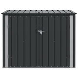 vidaXL Tuinopslagdoos Zwart 151,5 x 82 x 110,5 cm Staal