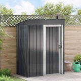 vidaXL Garden Sheds Anthracite 137 x 81 x 180 cm Metal