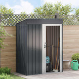 vidaXL Garden Sheds Anthracite 137 x 81 x 180 cm Metal
