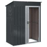 vidaXL Garden Sheds Anthracite 137 x 81 x 180 cm Metal