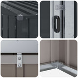 vidaXL Garden Sheds Anthracite 137 x 81 x 180 cm Metal
