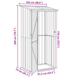 vidaXL Tuinhuisjes Antraciet 103 x 74 x 200 cm Metaal