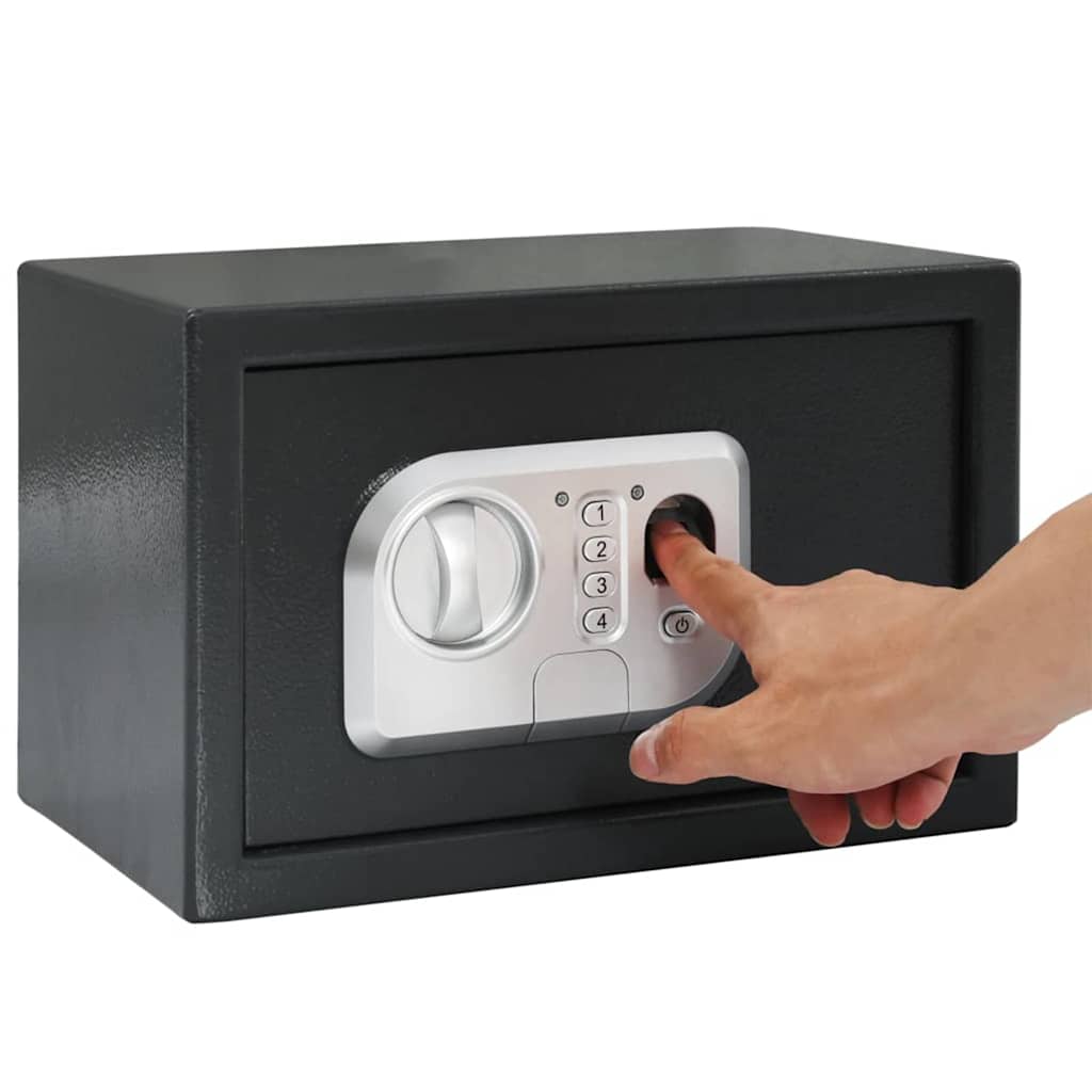 vidaXL Digital Safe with Lock Dark Grey 31 x 20 x 20 cm Steel