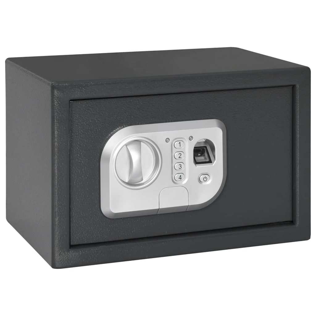 vidaXL Digital Safe with Lock Dark Grey 31 x 20 x 20 cm Steel