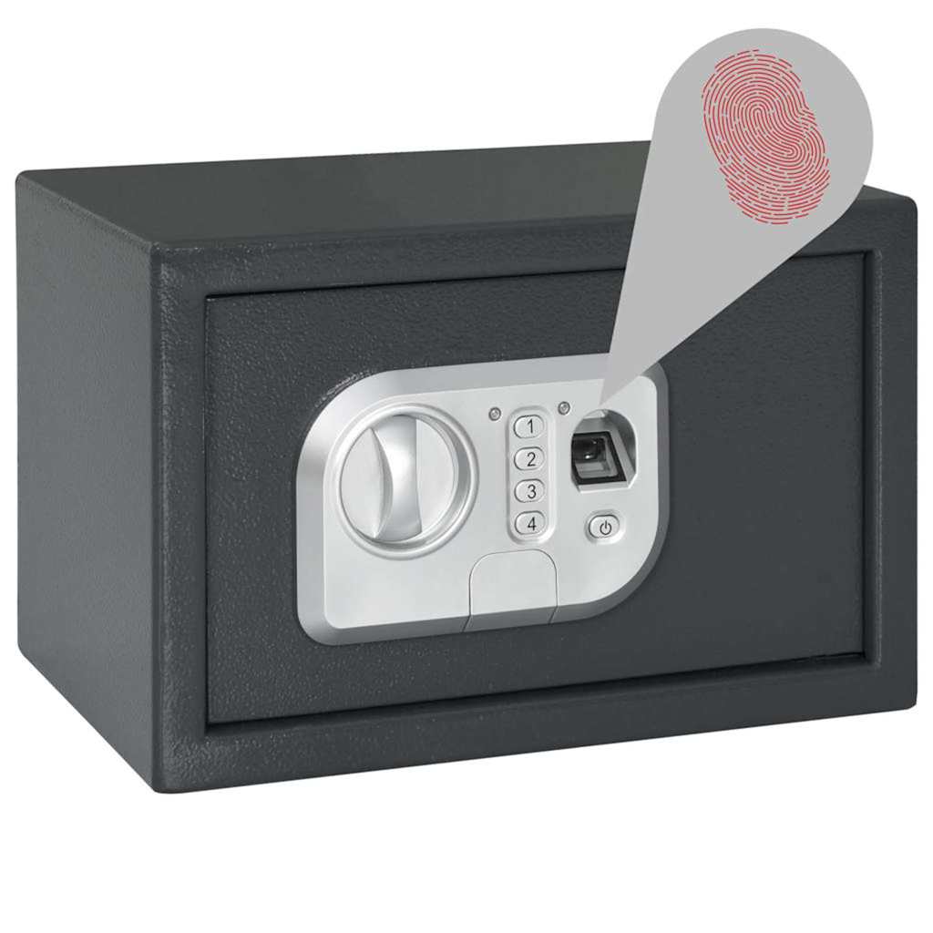 vidaXL Digital Safe with Lock Dark Grey 31 x 20 x 20 cm Steel