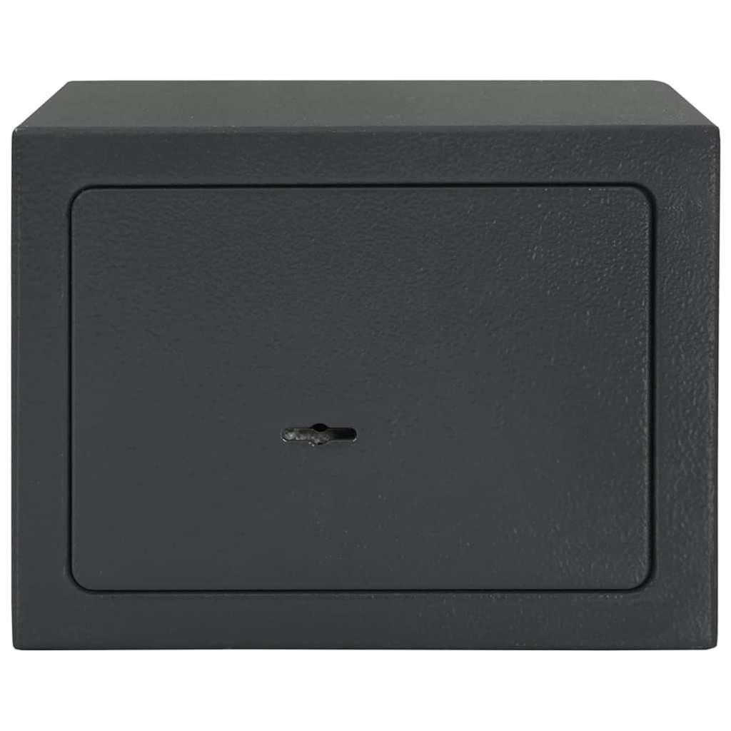vidaXL Kluisdoos met slot Donkergrijs 23 x 17 x 17 cm Staal