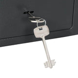 vidaXL Kluisdoos met slot Donkergrijs 23 x 17 x 17 cm Staal