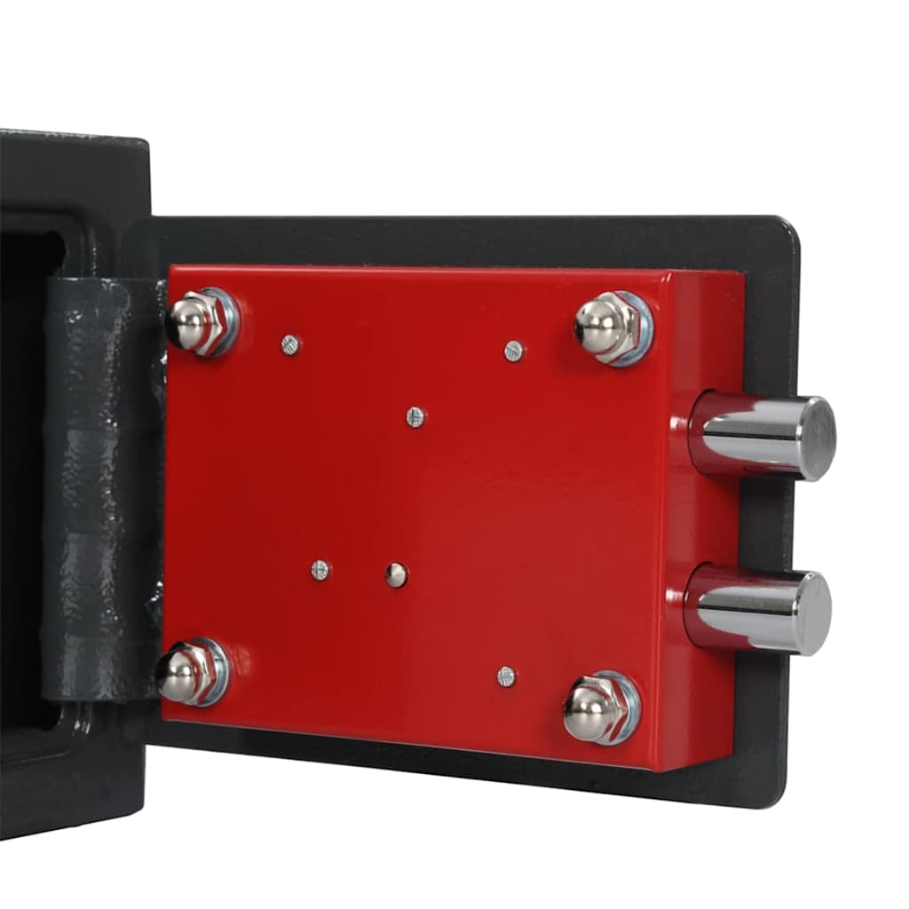 vidaXL Kluisdoos met slot Donkergrijs 23 x 17 x 17 cm Staal