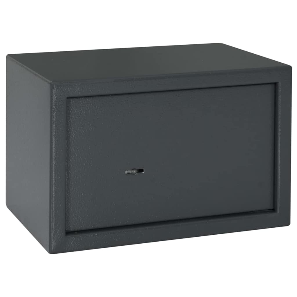 vidaXL Kluisdoos met slot Donkergrijs 23 x 17 x 17 cm Staal