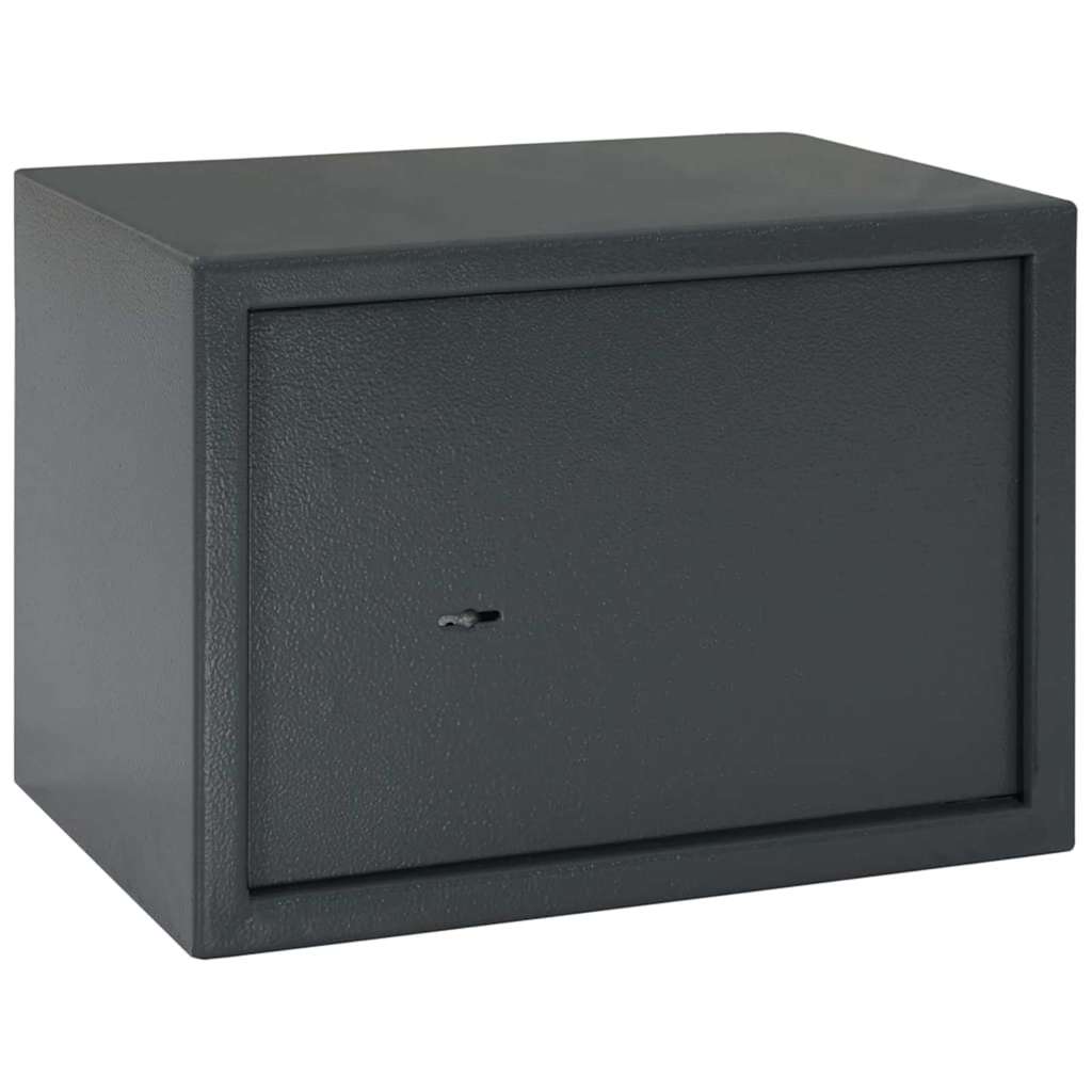 vidaXL Kluisdoos met slot Donkergrijs 23 x 17 x 17 cm Staal