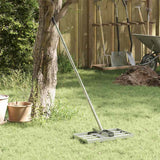 vidaXL Garden Levelling Rake Silver 45 x 25 x 200 cm Stainless Steel