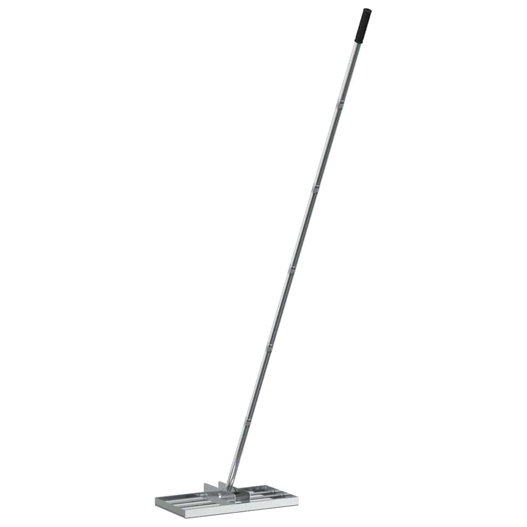 vidaXL Garden Levelling Rake Silver 45 x 25 x 200 cm Stainless Steel