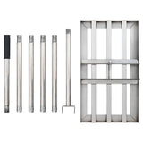 vidaXL Garden Levelling Rake Silver 45 x 25 x 200 cm Stainless Steel