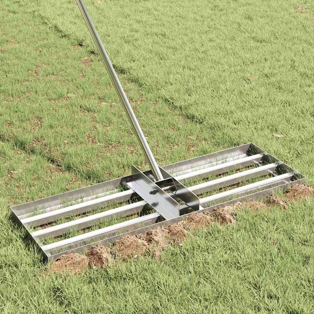vidaXL Tuinhark Zilver 75 x 25 x 200 cm Roestvrij staal